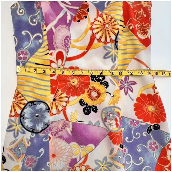 David Meister Floral Strapless Dress Size 8 - Picture 6 of 16